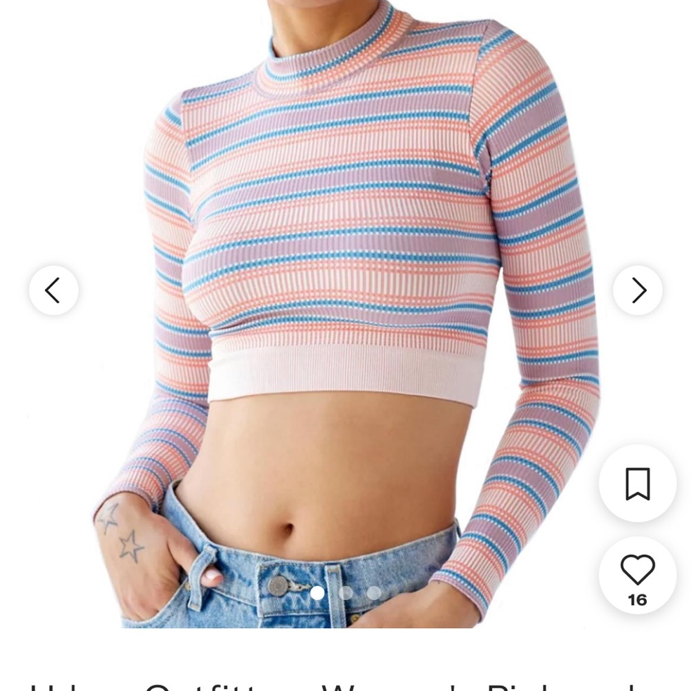 Urban Outfitters lout from under long sleeved crop top